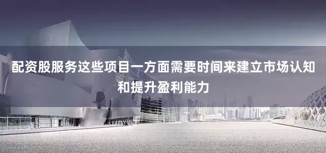 配资股服务这些项目一方面需要时间来建立市场认知和提升盈利能力
